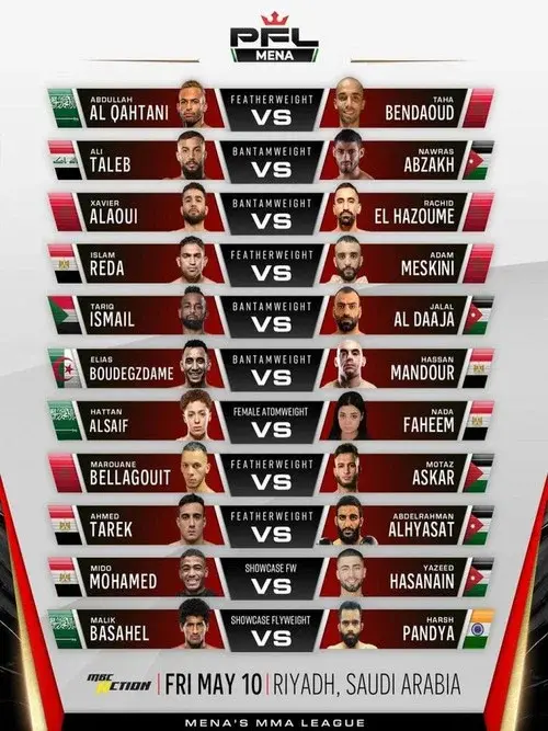 PFL 2024 MENA #1: Regular Season - Taleb vs. Abzakh